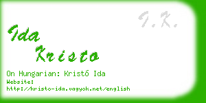 ida kristo business card